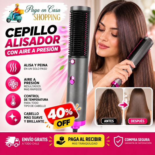 Cepillo Alisador Con Aire a Presión