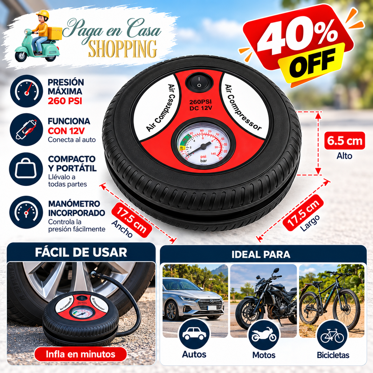 Compresor de Aire Portátil